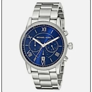 Michael Kors Chronograph Silver and Blue Watch (MK8395)